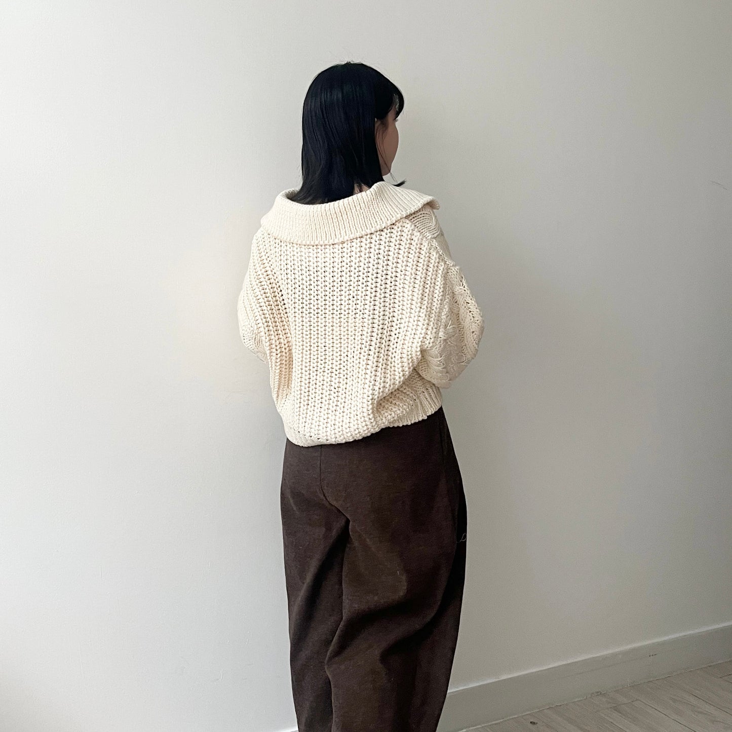 TP455- Short knitwear | Ivory