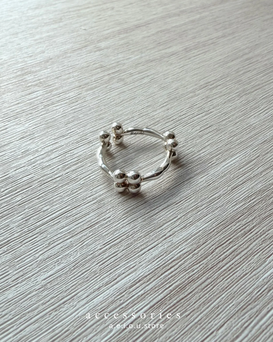 AC283- S925 四葉草波波戒指 #13 up