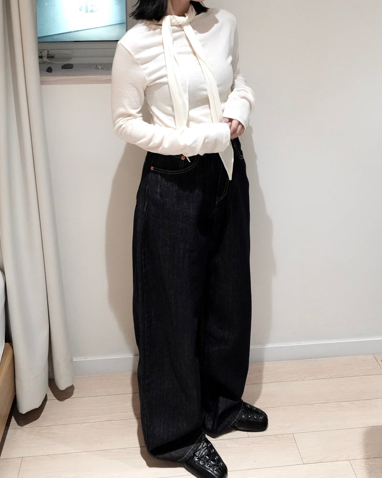 PT103- Stripe Denim Jeans | S / M