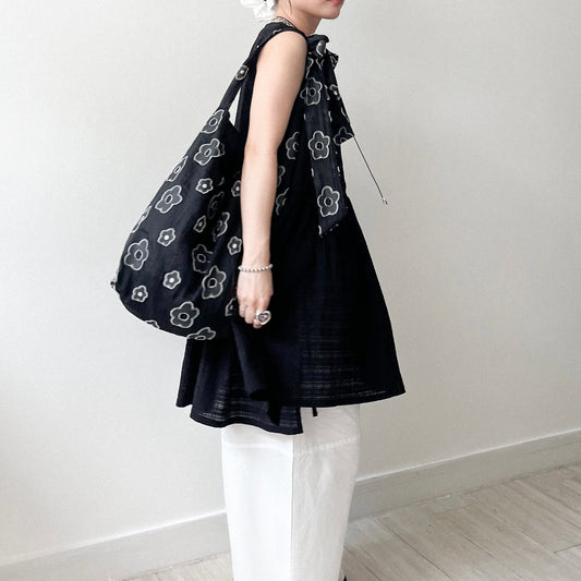BG44- Fafa Tote Bag | Black