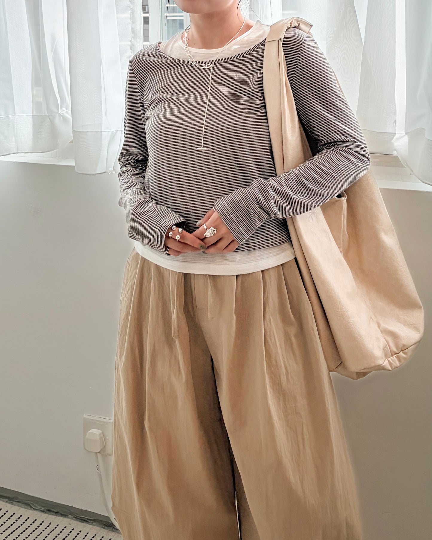 TP716- 2件裝橫間Top | Blue | Black