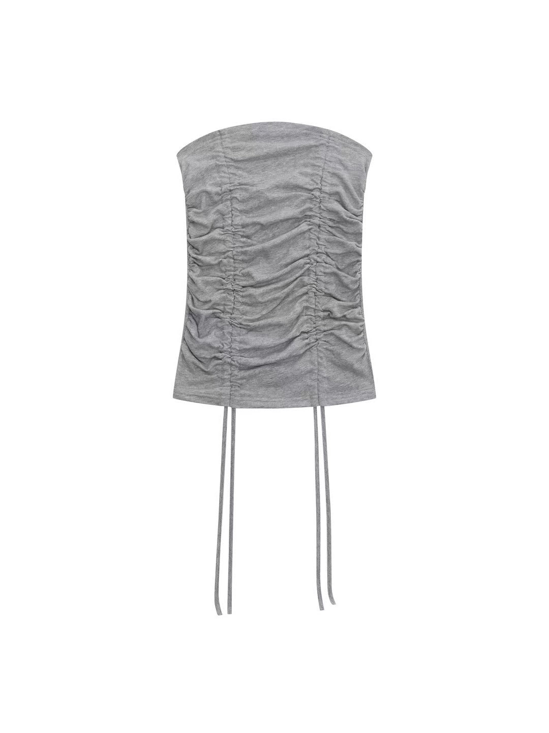 TP813- Drawstring Tube Top | White | Grey | Black