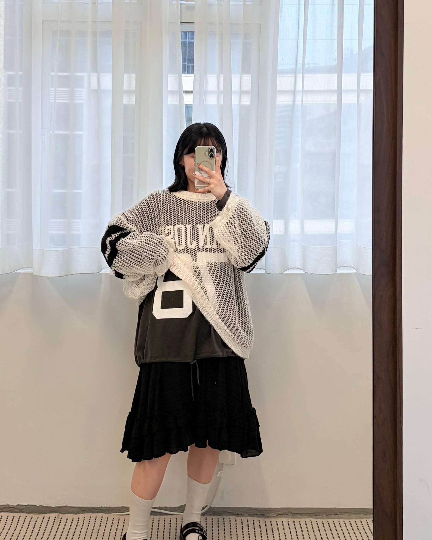 TP707- Printed Sweater x Knitwear Set | Ivory | Navy | Brown