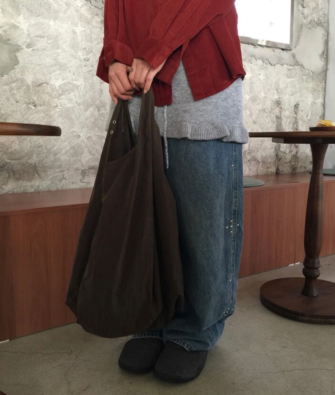 BG47- Daily Casual Bag | Deep Red | Camel | Black ( 扣自己喜歡既公仔上去♡  ̖́- )