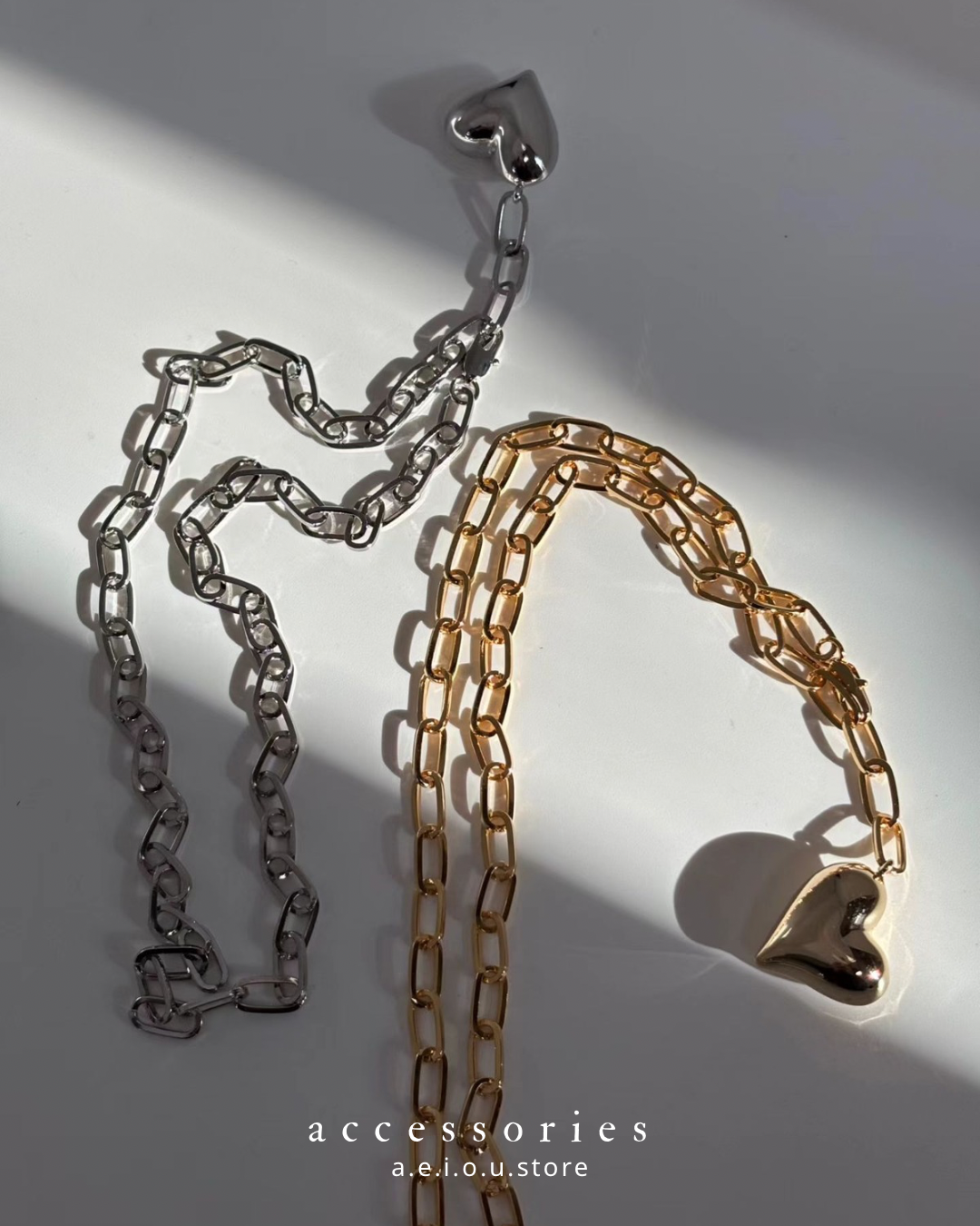 AC304- Heart Chain Necklace