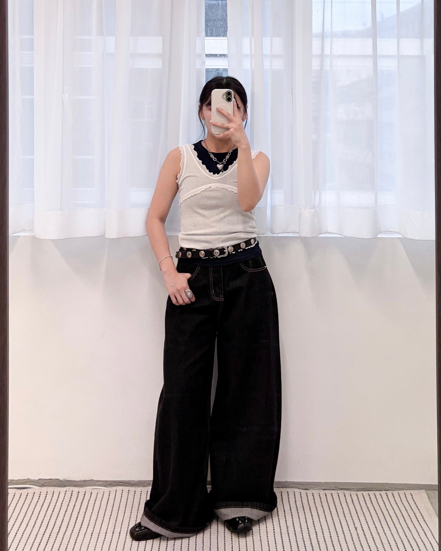 TP809- Ruffle V Neck Vest | White | Blue | Charcoal | Lime