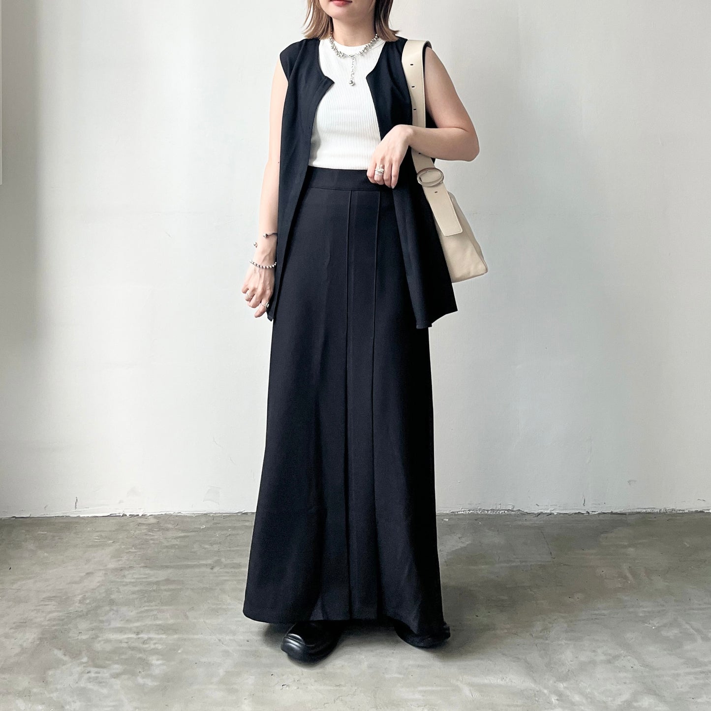 SK74- Lily Set Skirt | Grey | Black ( 自留set )