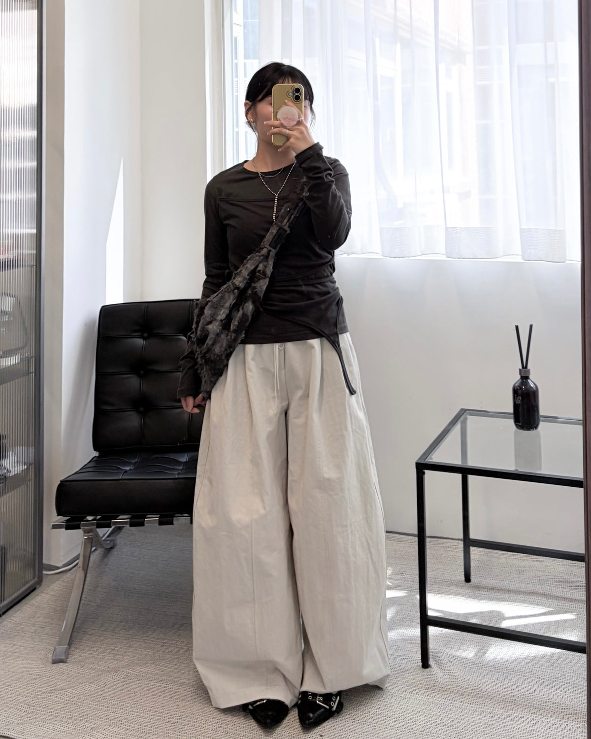 TP840- 不規則layer Top | White | Grey | Black