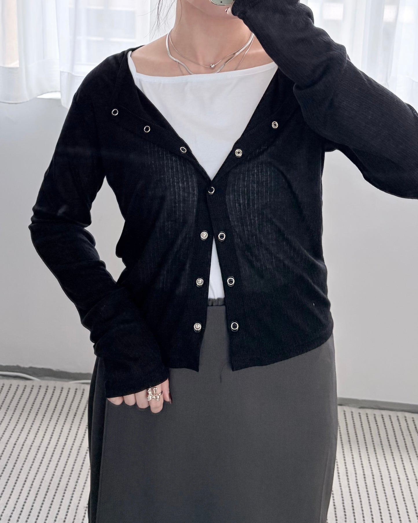TP790- 薄薄Cardigan | Ivory | Lime | Black