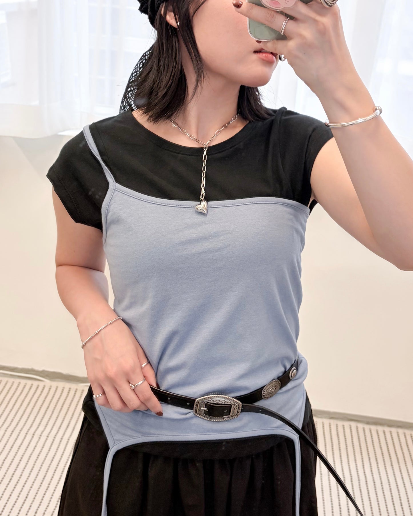 TP779- 3 Way Layer Vest Top | Blue | Brown | Grey | Black