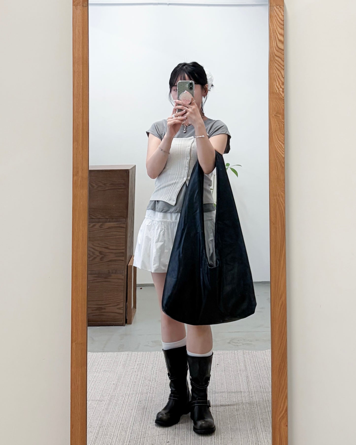 TP749 - Button Tube Top | Light Grey | Grey | Black