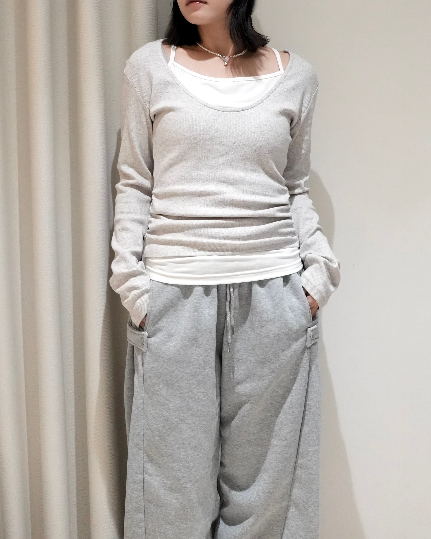 TP704- 2 in 1 Grey Set Top