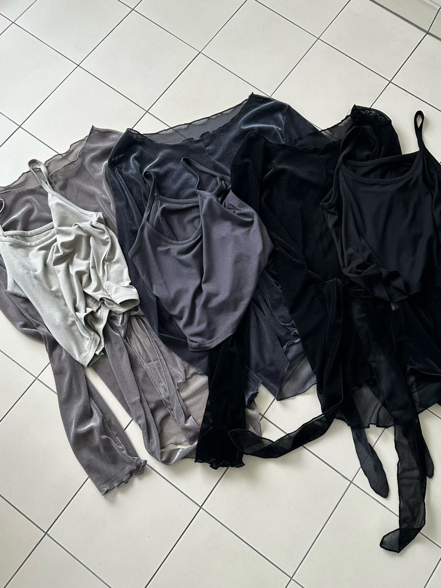 TP693- 氣質絲絨面Set Top  ｜ Grey  | Navy | Black