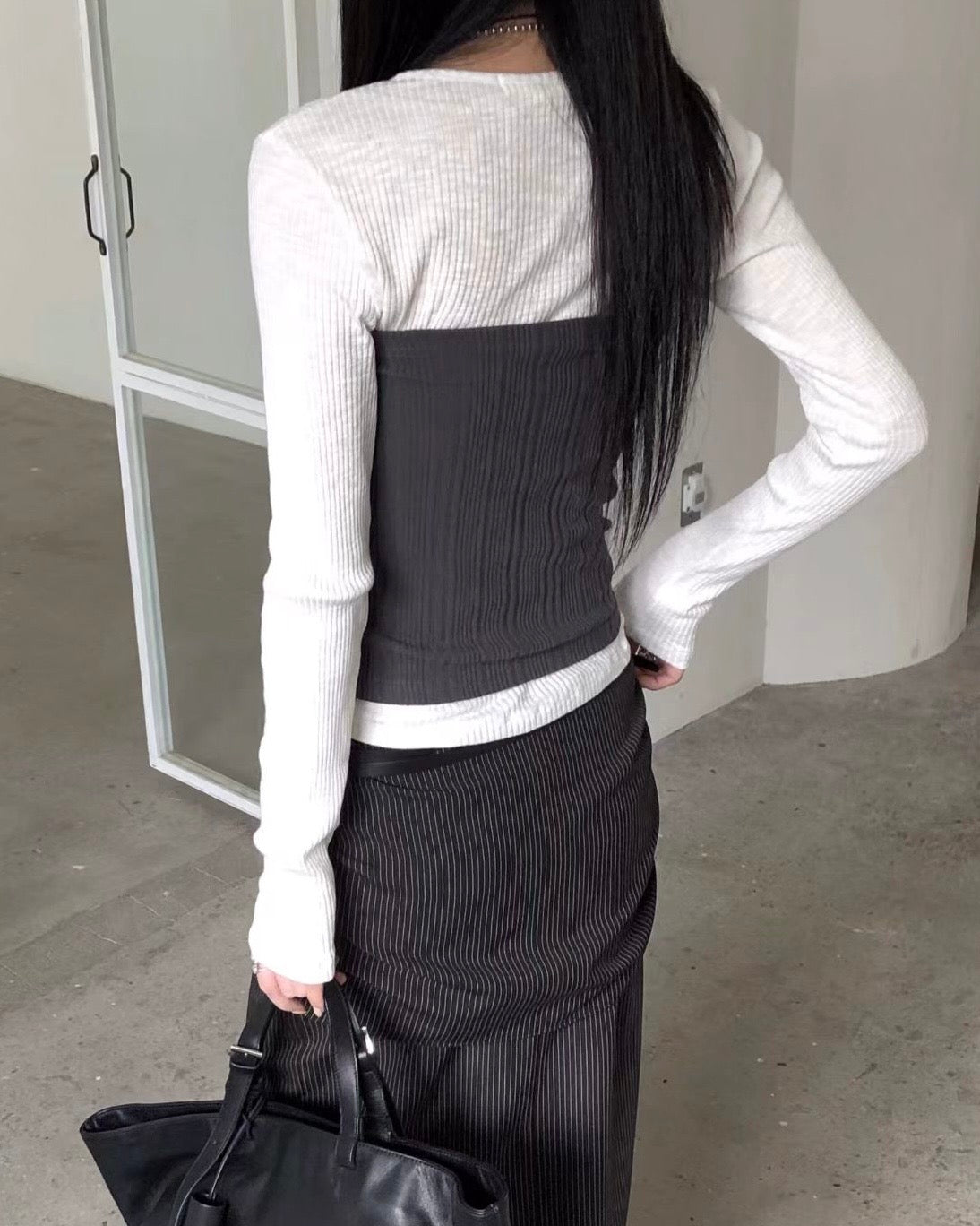 TP749 - Button Tube Top | Light Grey | Grey | Black