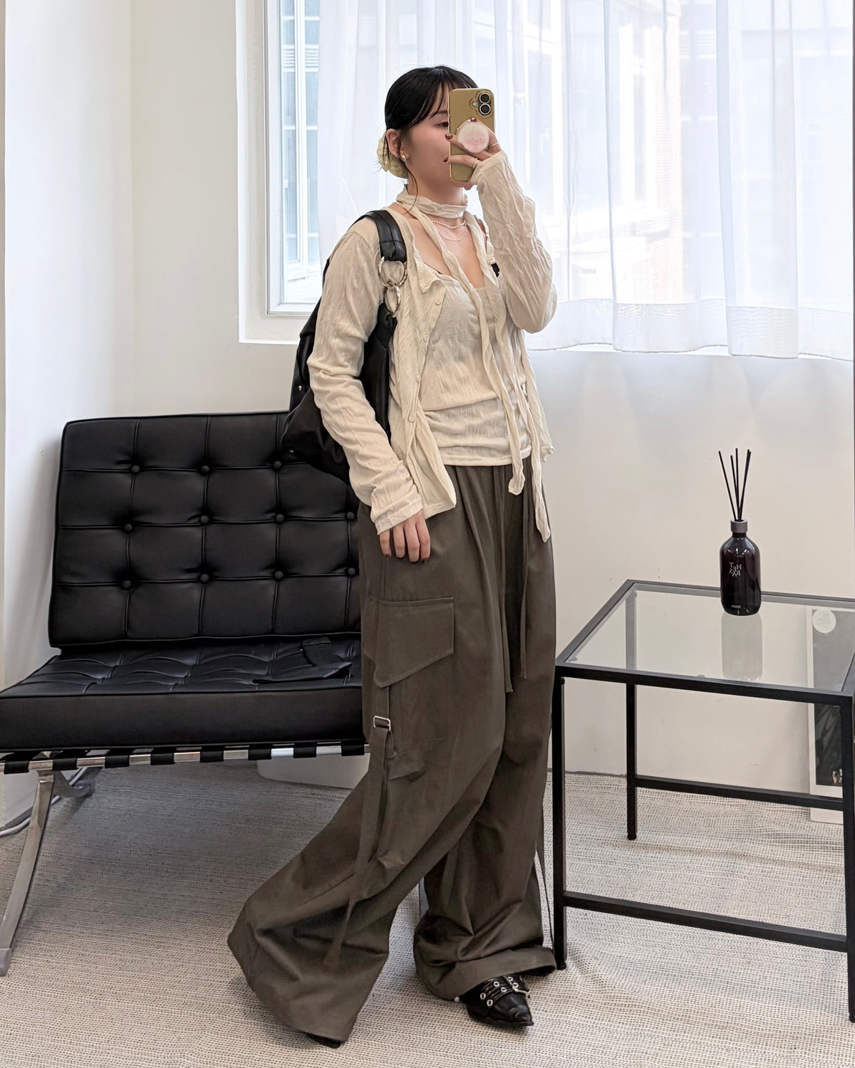 TP845- 皺布背心連外套Set | Cream ｜ Grey | Dark Grey