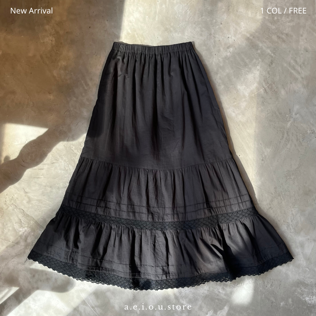 SK39- Black Lace Skirt