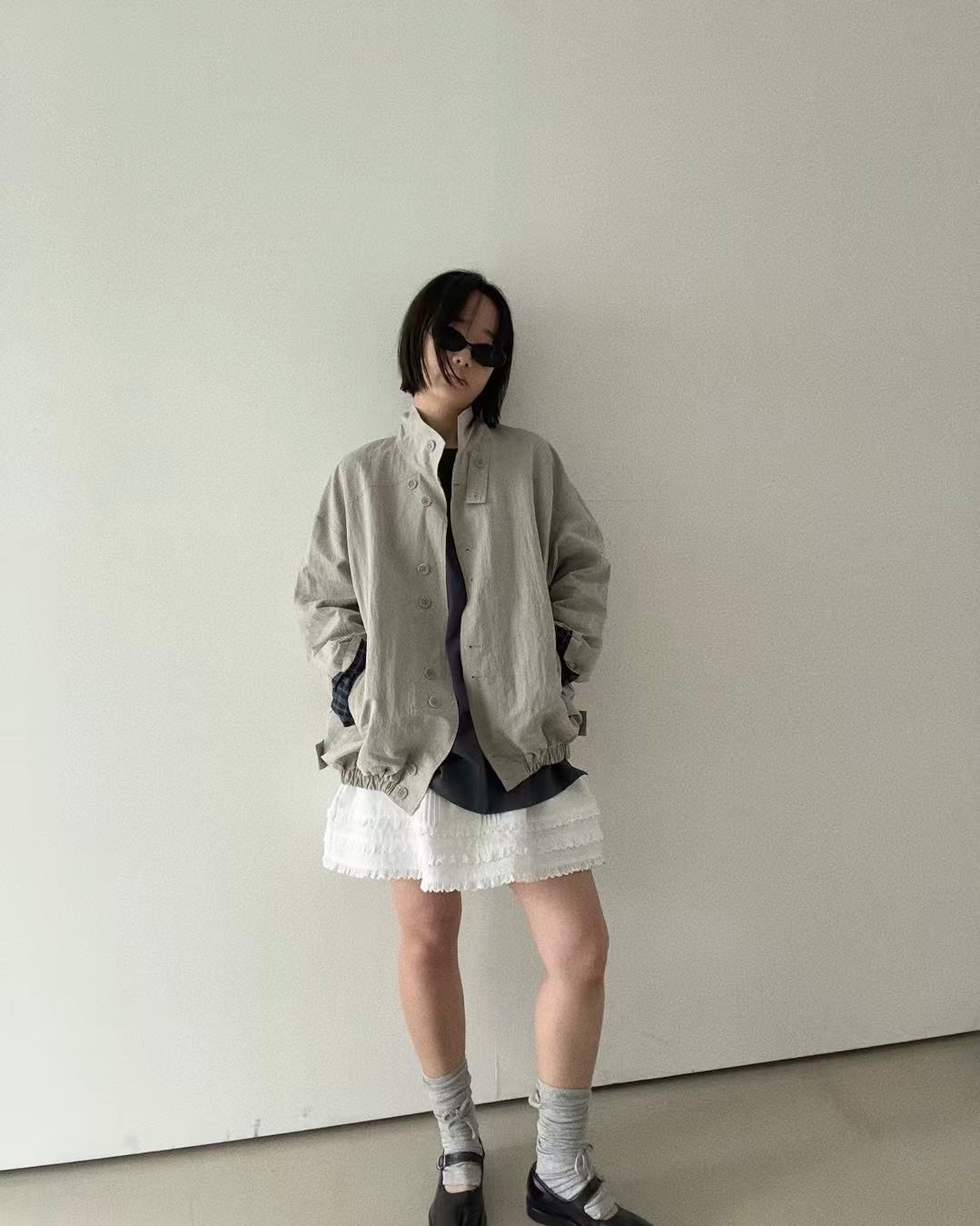 ♡ must have!  JK36 - 耐看雙排扣鈕外套 | Light Grey | Beige | Navy