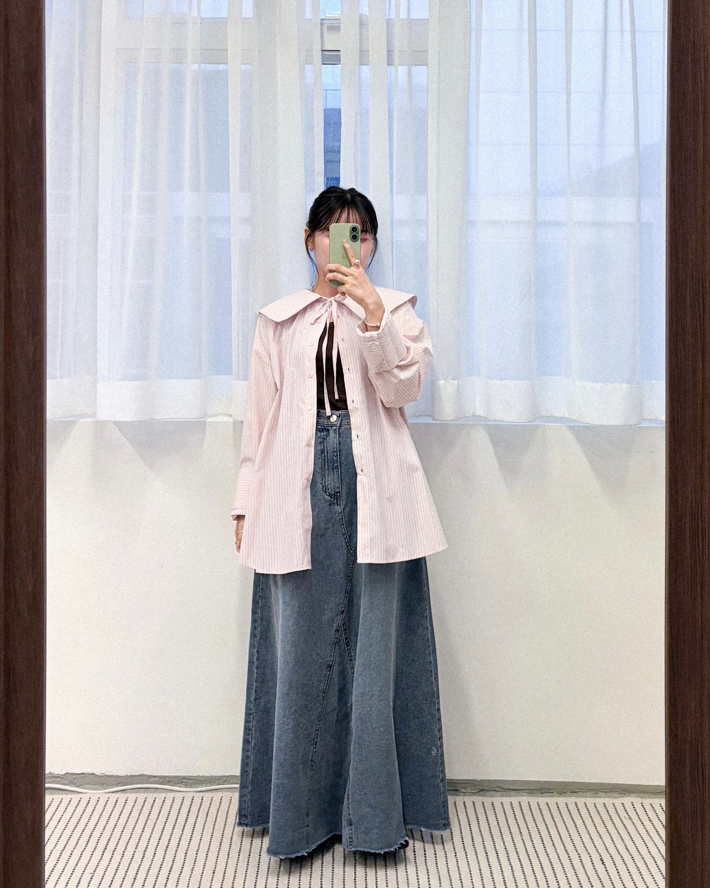TP777- Sailor collar shirt | Pink | Yellow | Blue