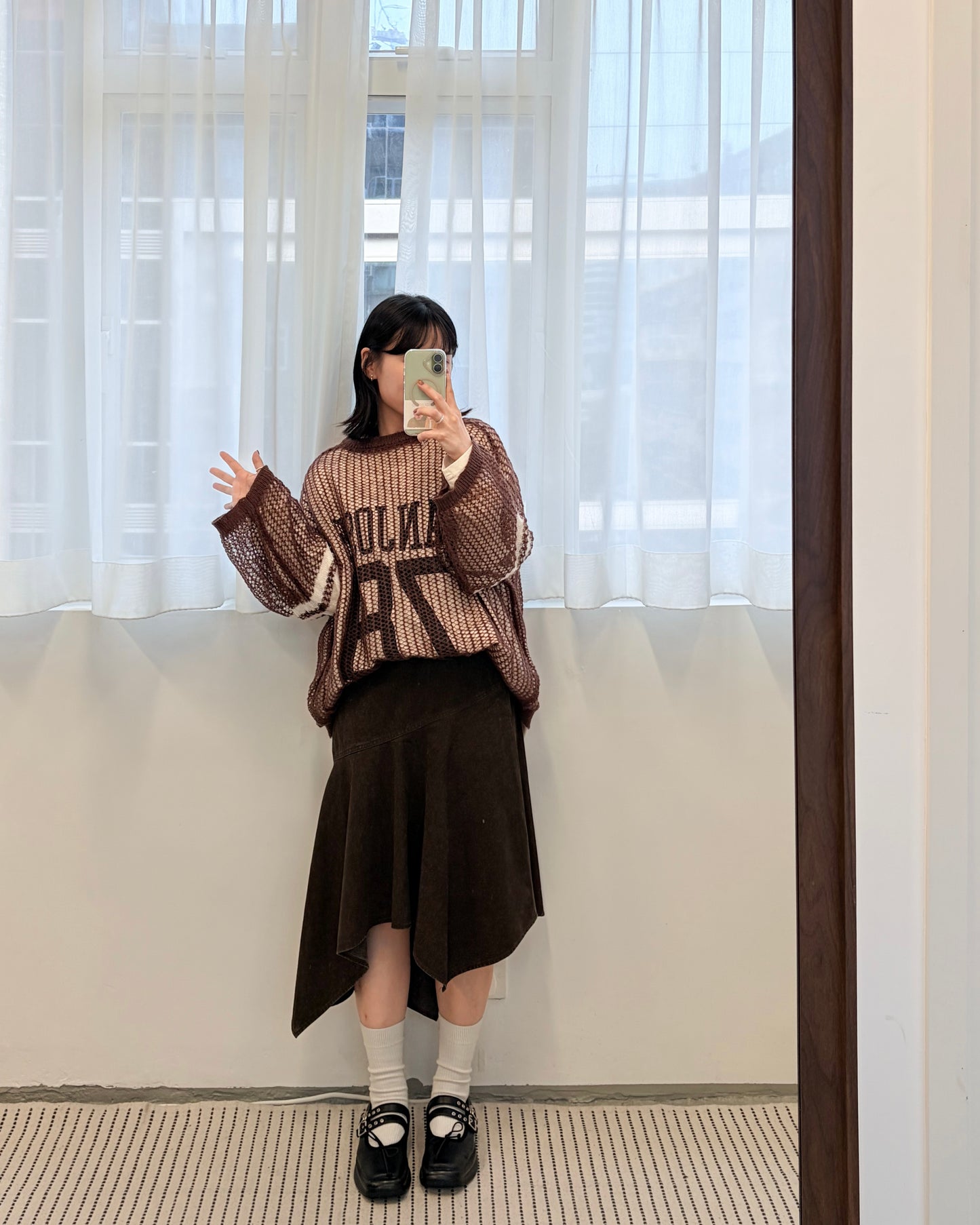 TP707- Printed Sweater x Knitwear Set | Ivory | Navy | Brown