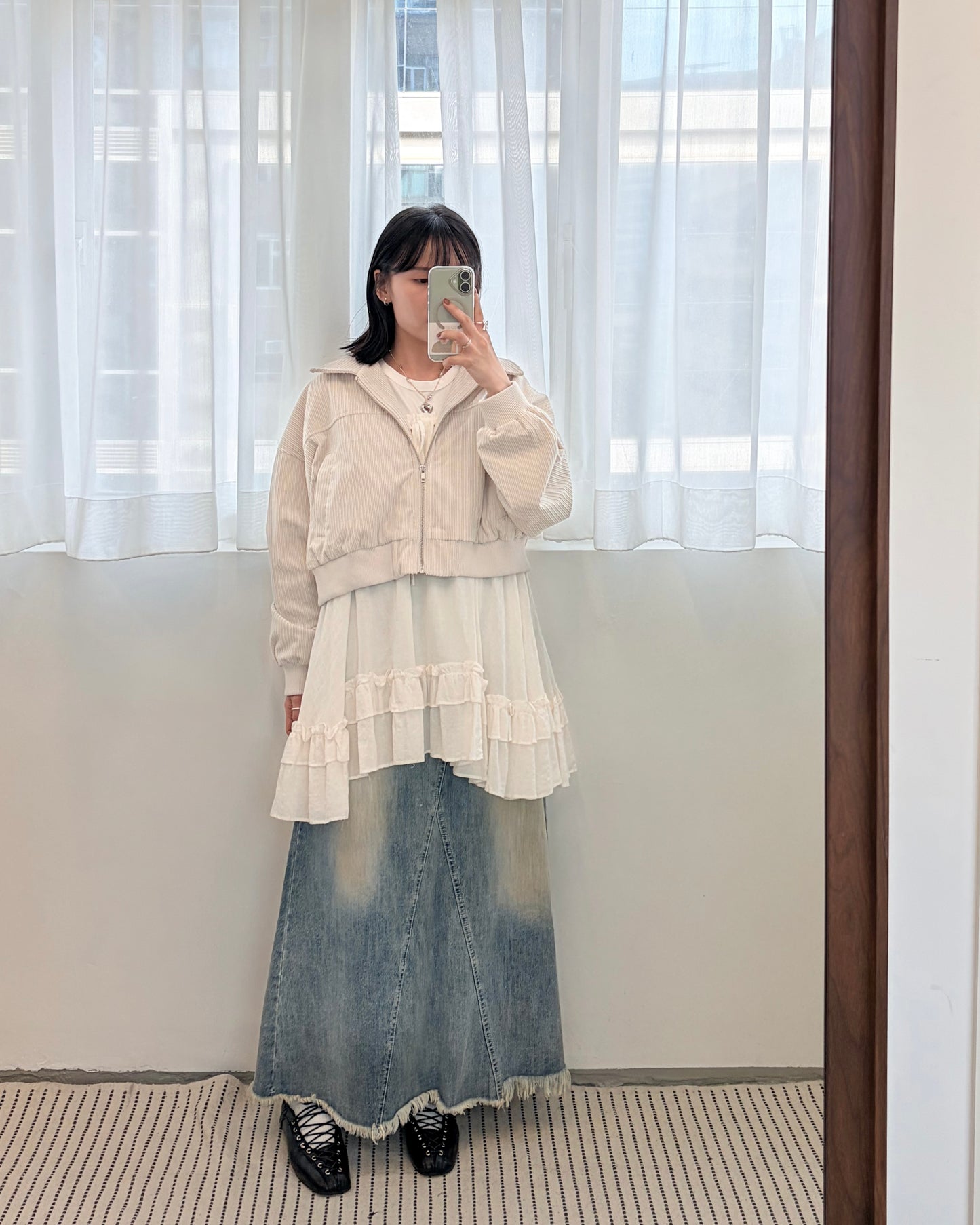 JK48- Corduroy Zip Cardigan | Ivory | Brown | Black