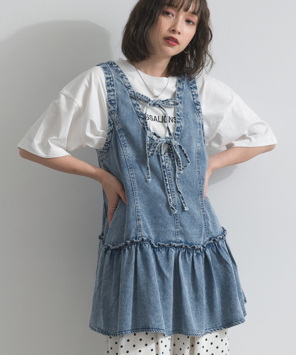 TP753-  2 Way Cool Touch Tunic | Blue Denim | Black Denim