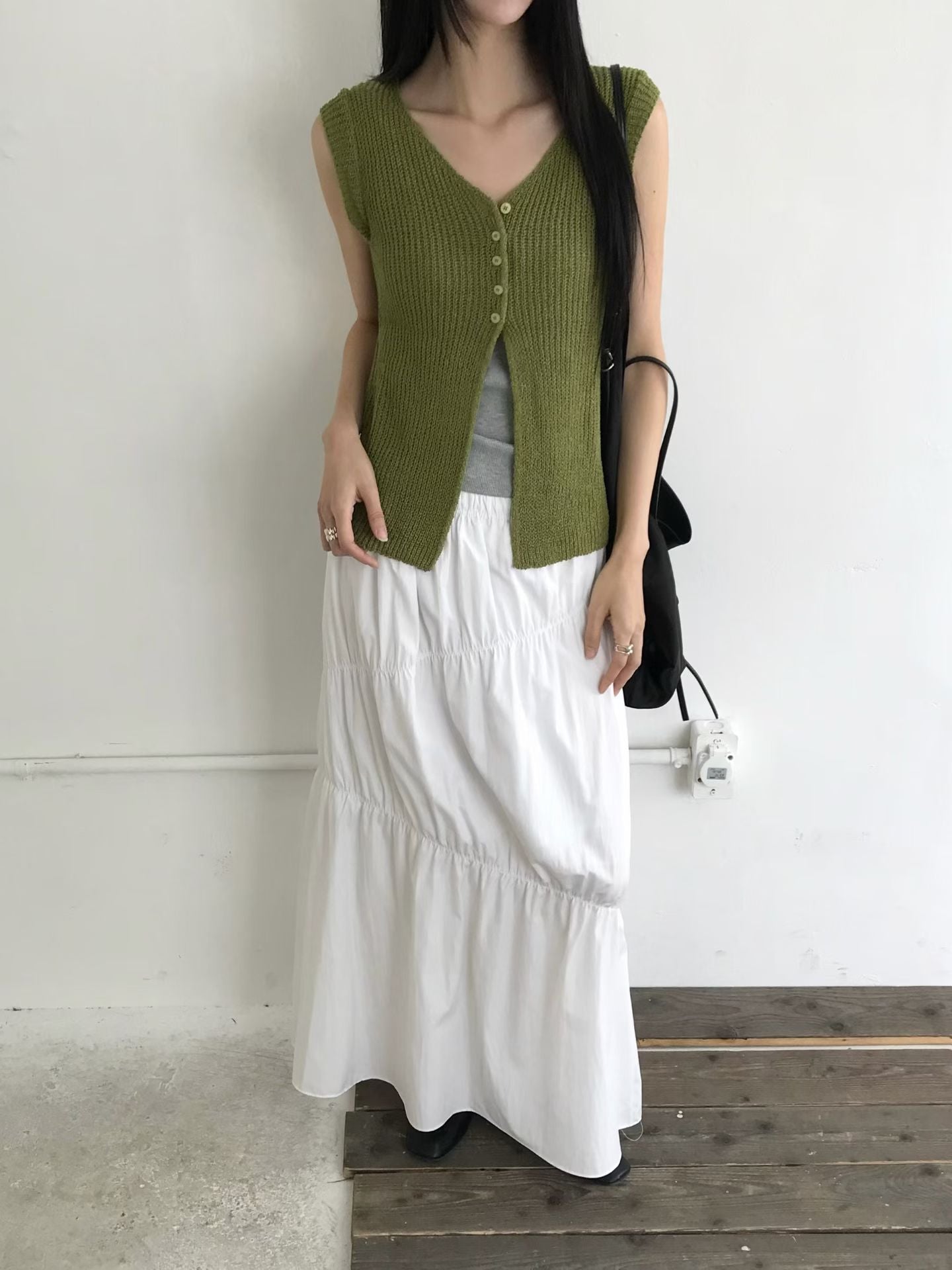 SK152- Honey Cloud Skirt | White | Grey | Black