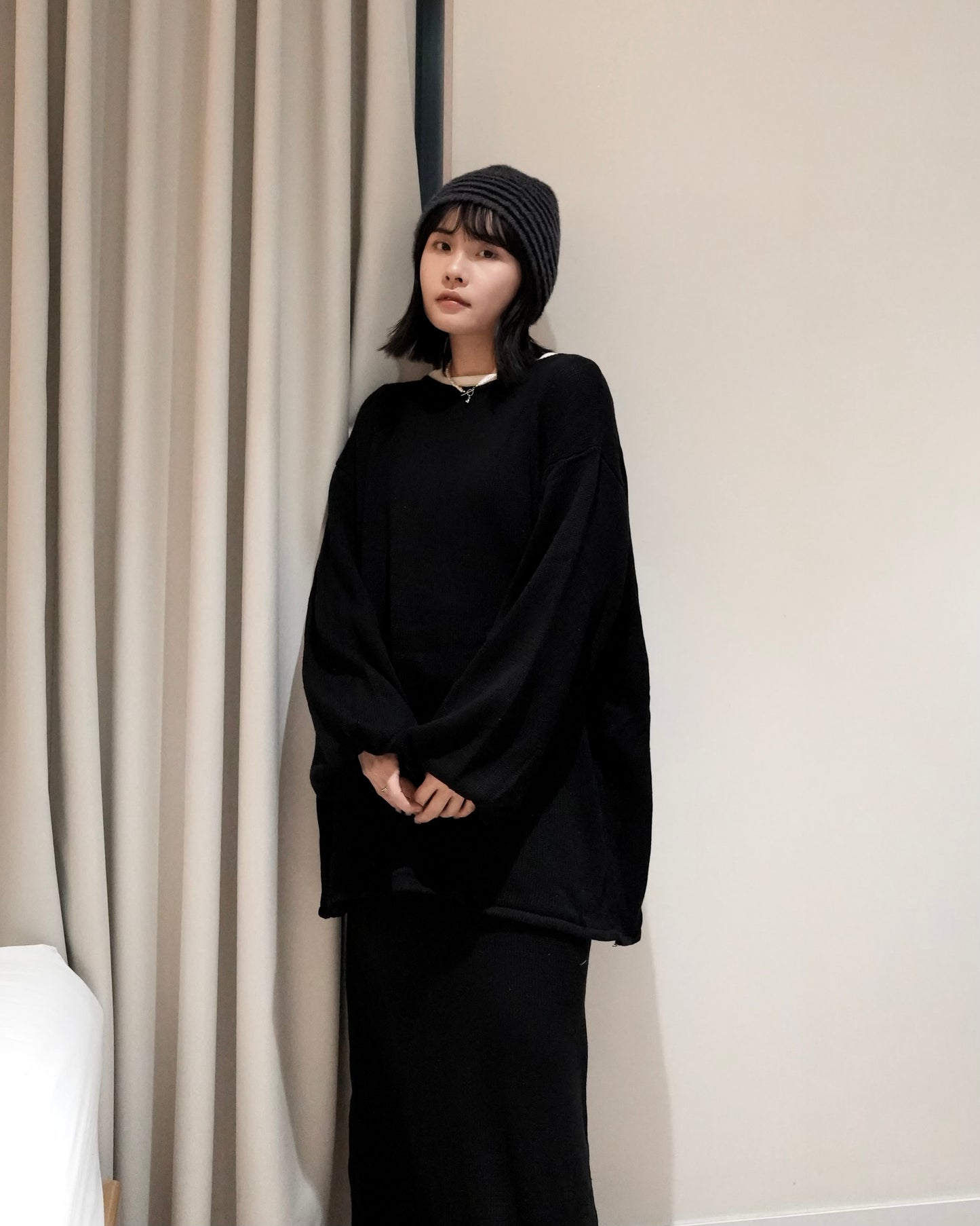 TP705- 3 Way Set Top With Skirt | Grey | Black ( 上衣+ 半截裙 2 件 )