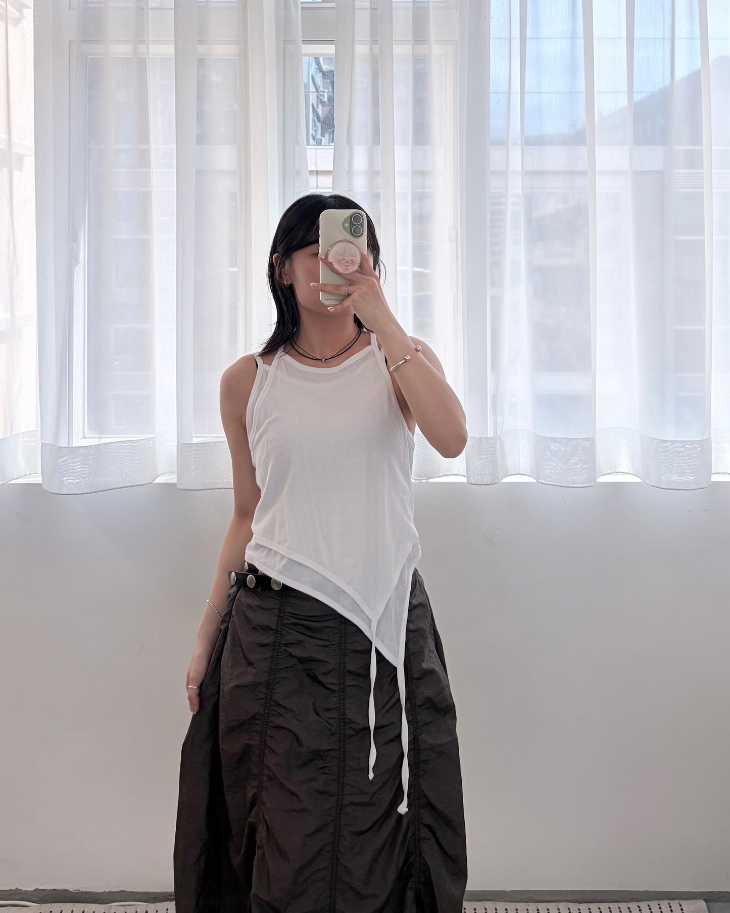TP810- Neck Vest Layer Vest | White | Charcoal