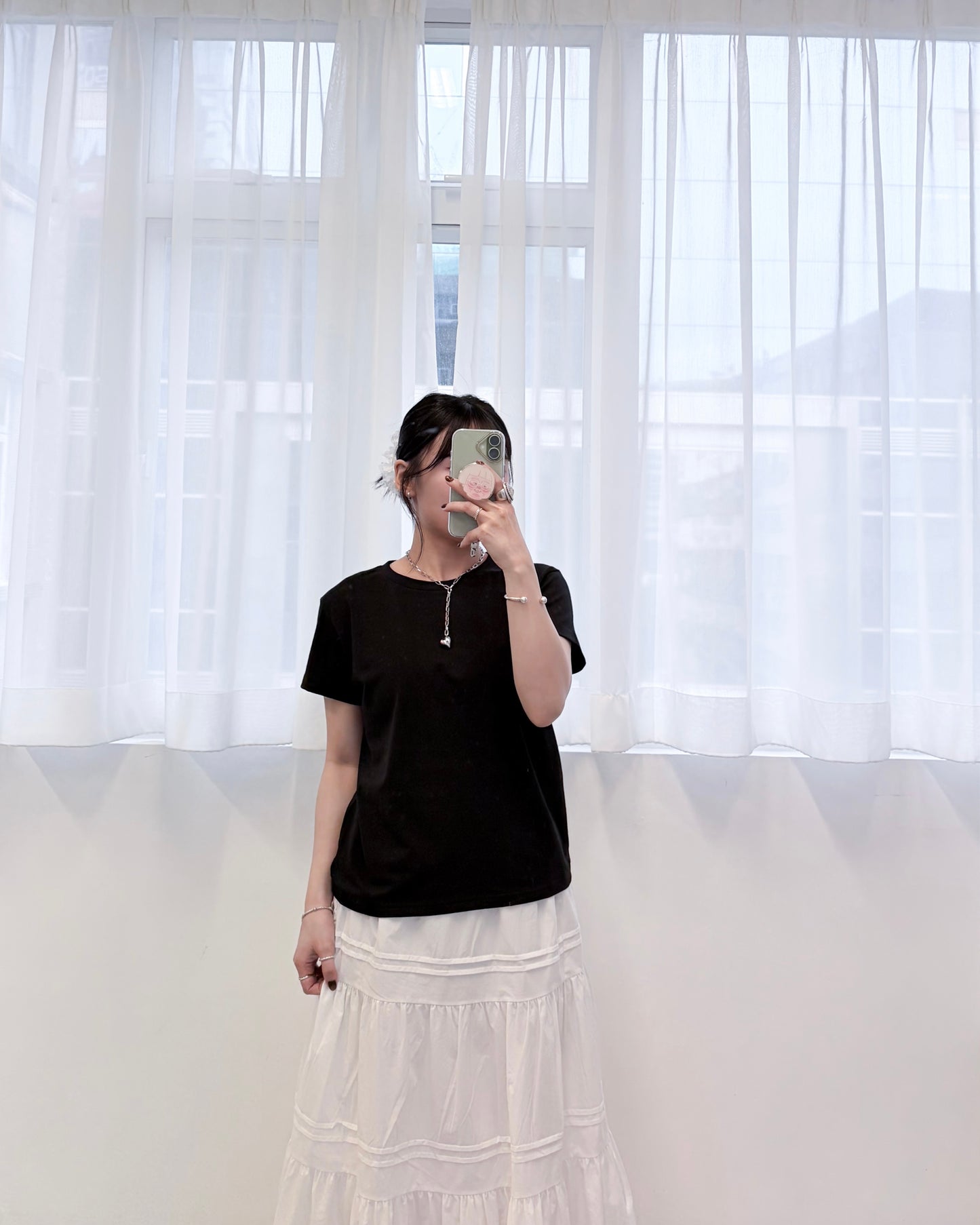 TP780- 寬鬆黑白Top | White | Black