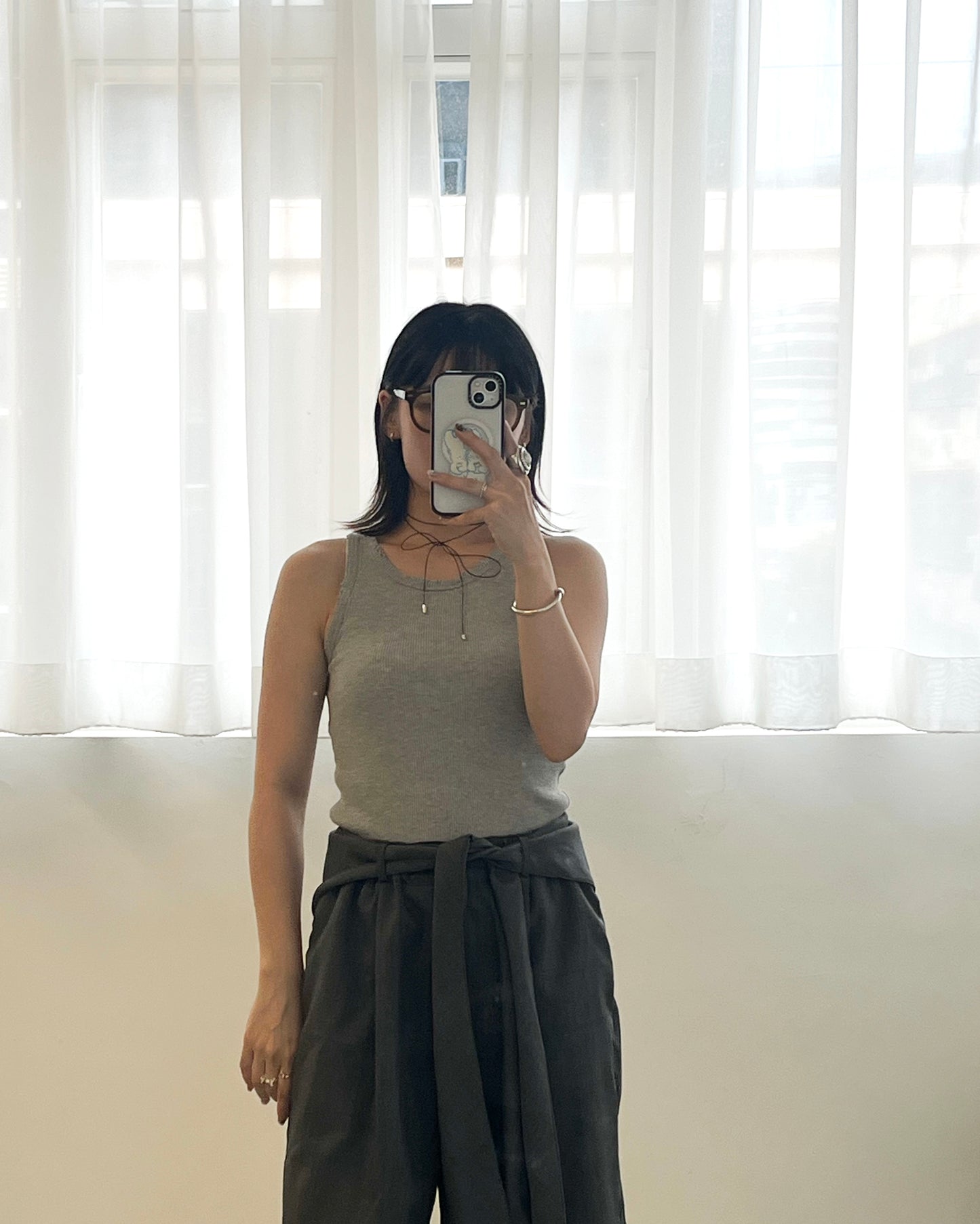 TP655- 破邊直紋背心 ｜Grey | Charcoal | Navy