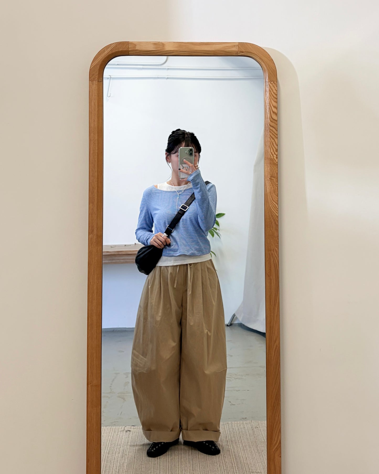 TP716- 2件裝橫間Top | Blue | Black