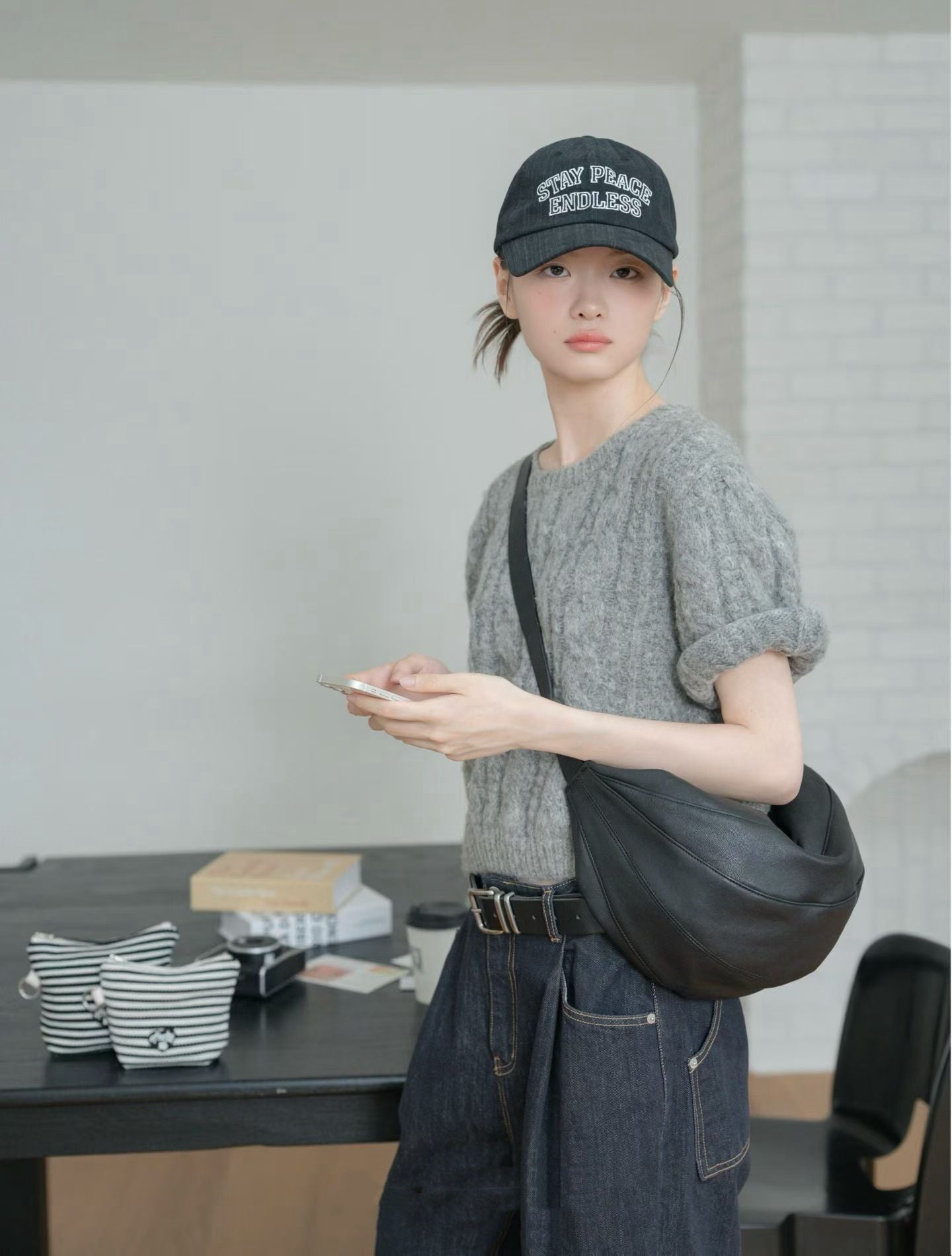 羊皮 大划艇包 | Black | Chocolate