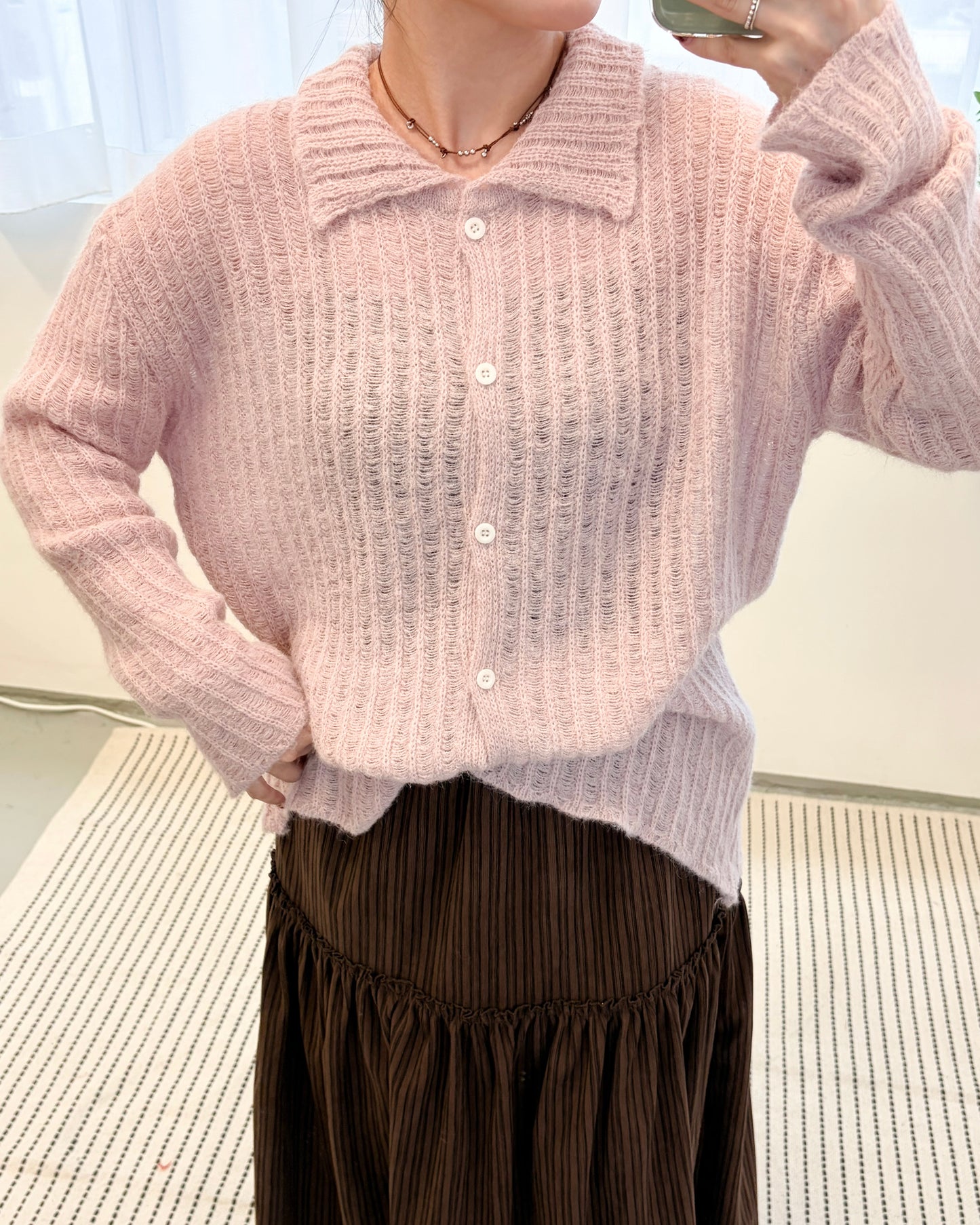 TP687- Momo Over size Button Blouse | Ivory | Pink | Black 多種穿法 超軟熟🍞