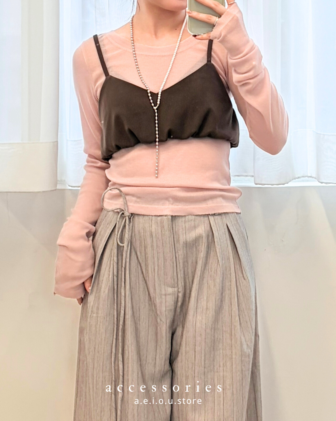 AC275- Pearls mix silver 珠珠長頸鏈