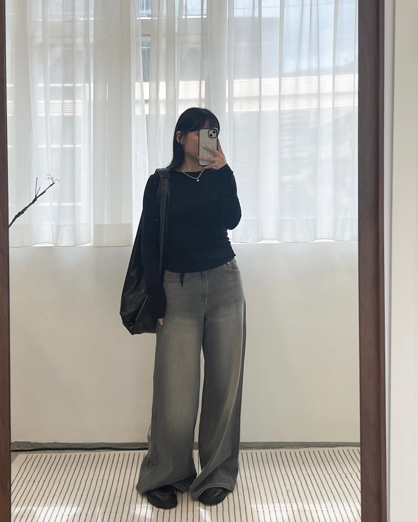 TP673- Circle Drawstring Top | White |Grey | Black