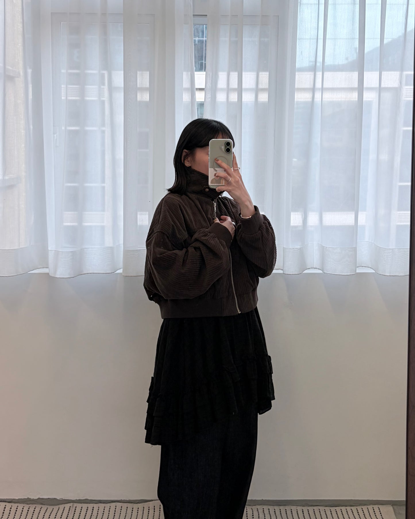 JK48- Corduroy Zip Cardigan | Ivory | Brown | Black