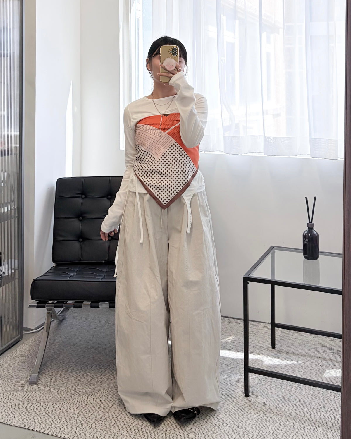 TP840- 不規則layer Top | White | Grey | Black