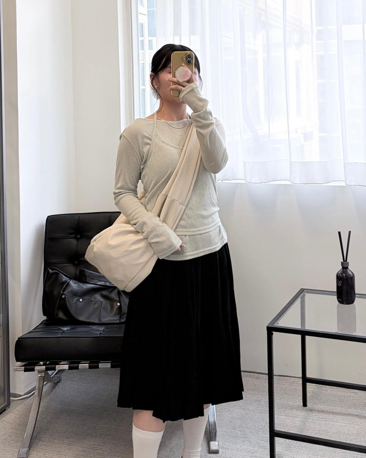 TP839- U Neck Set Top | White | Purple | Light Green