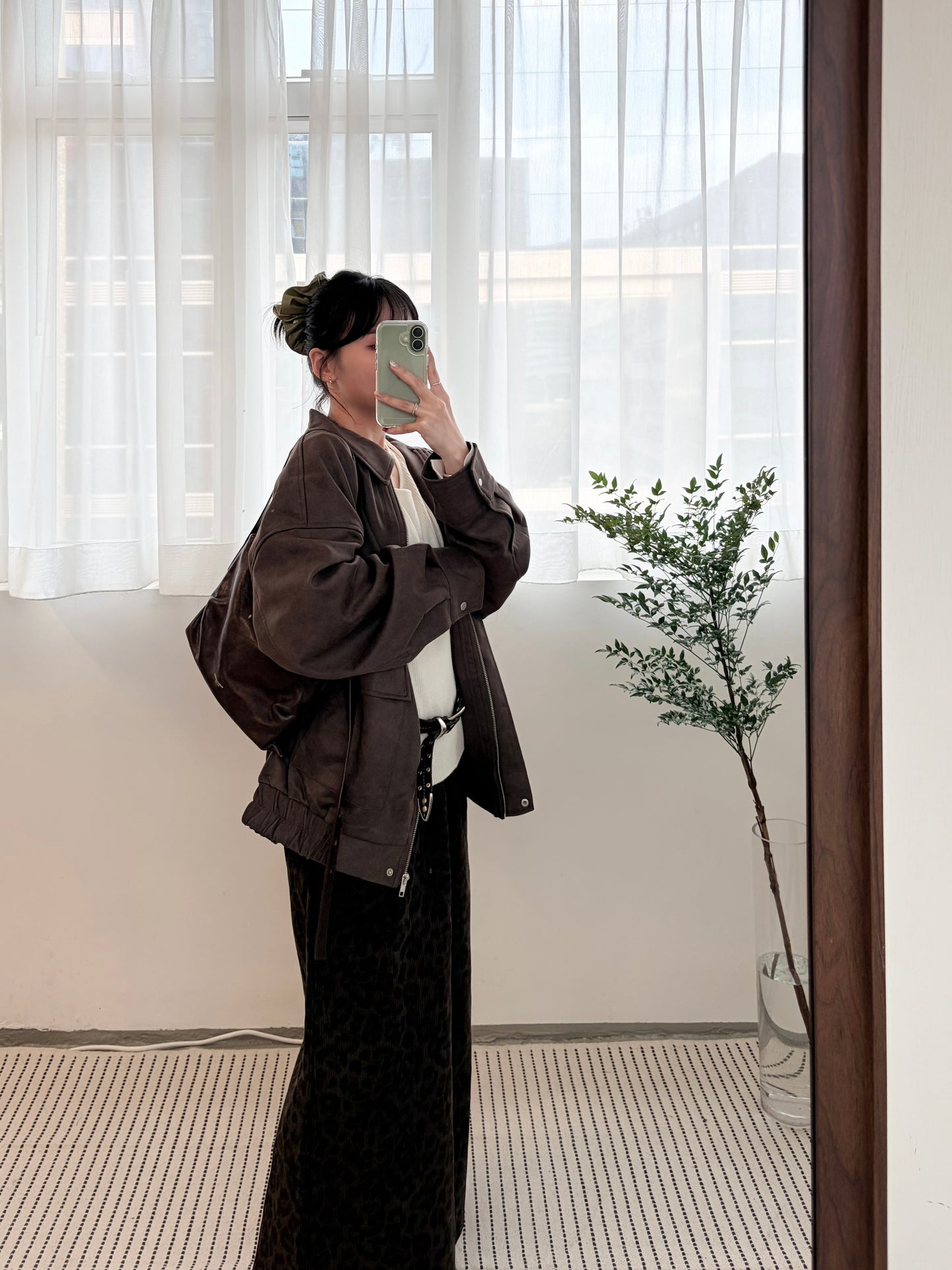 JK42- Unwash Collar Blouse Jacket | Milk Tea | Grey | Brown