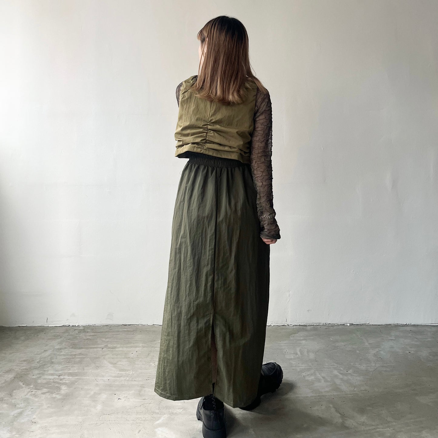 SK65- Two Pocket Skirt | Green | Black