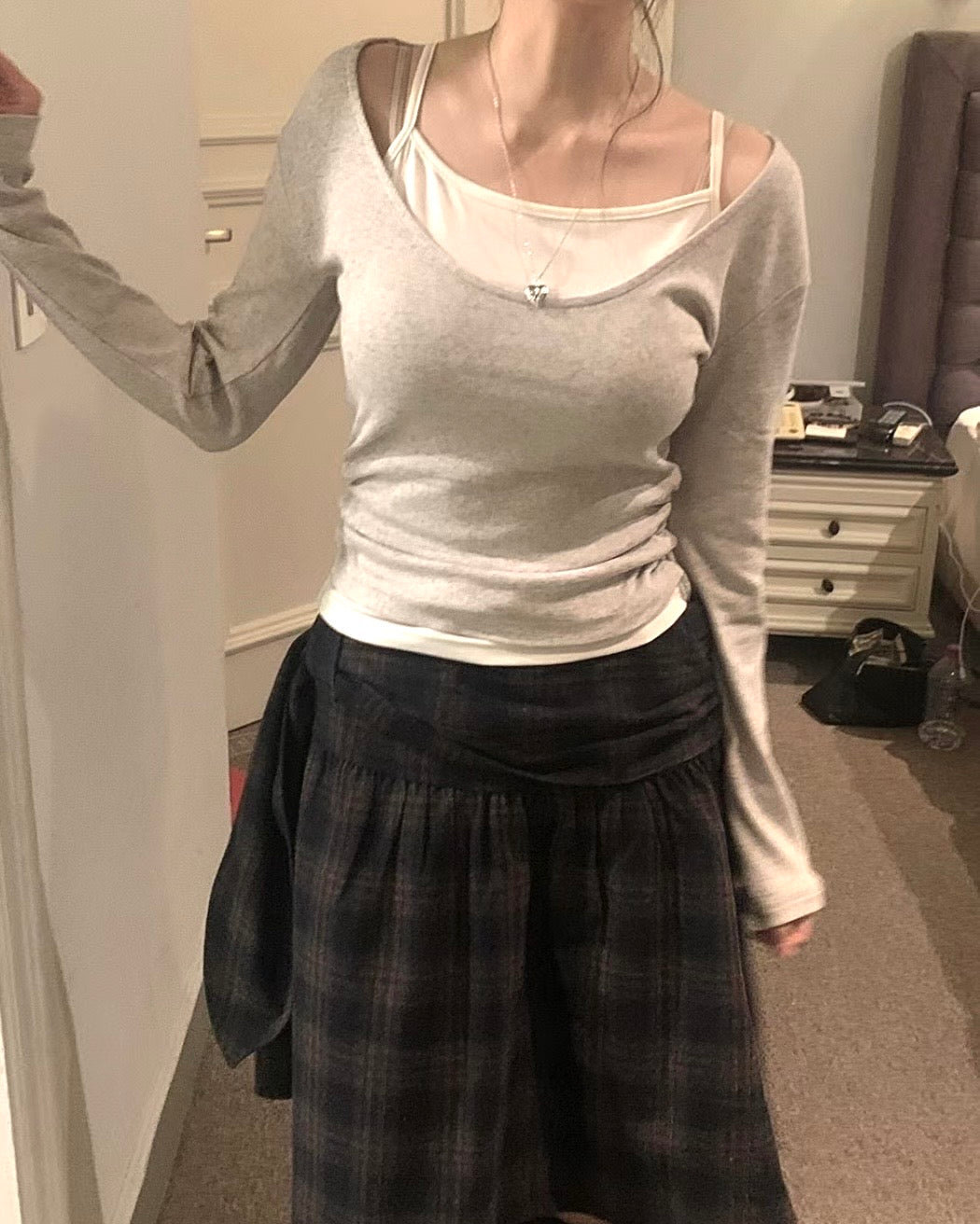 TP704- 2 in 1 Grey Set Top