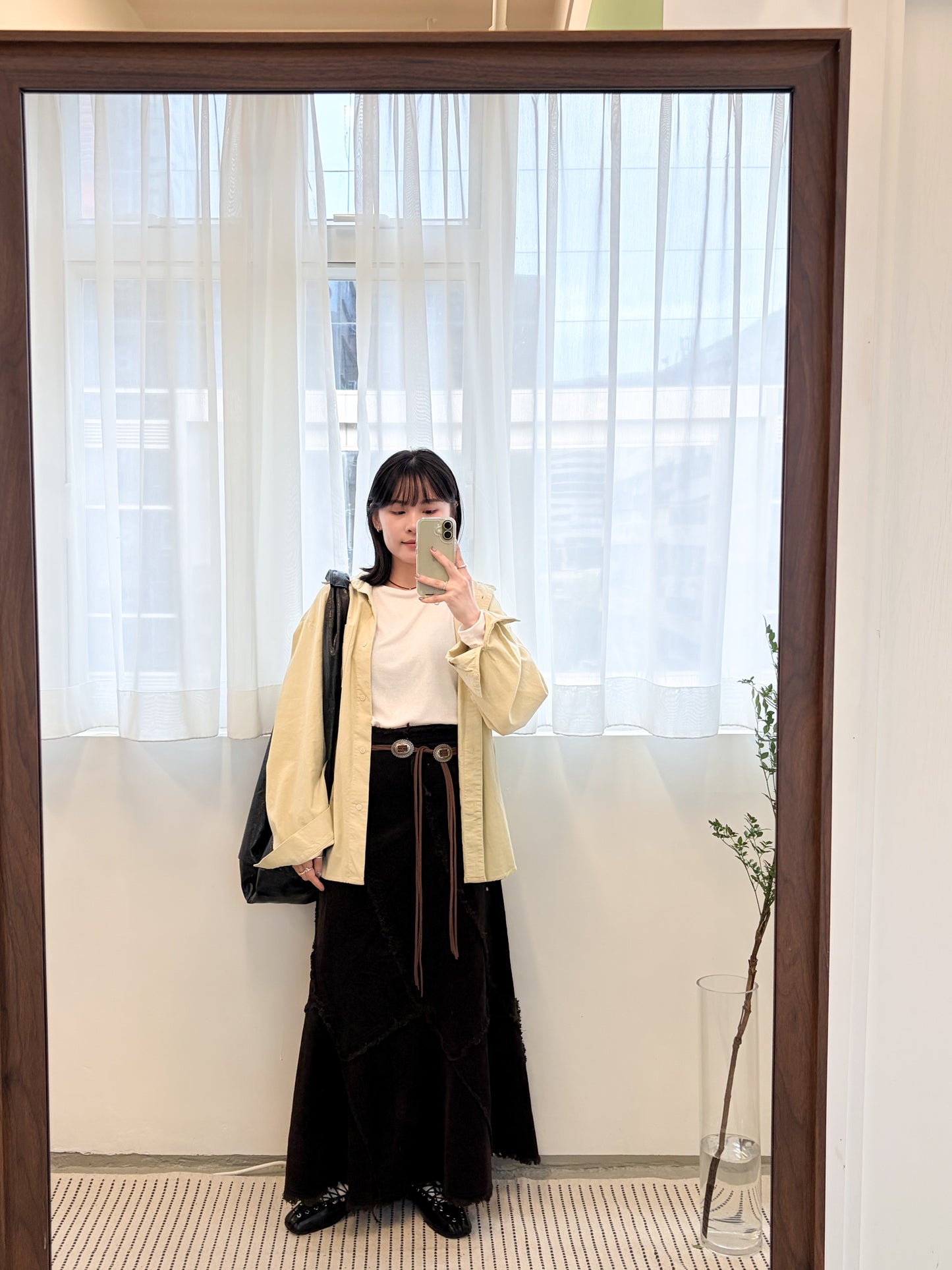 TP696- 三色薄燈芯絨恤衫 ｜ Ivory | Light Green | Brown