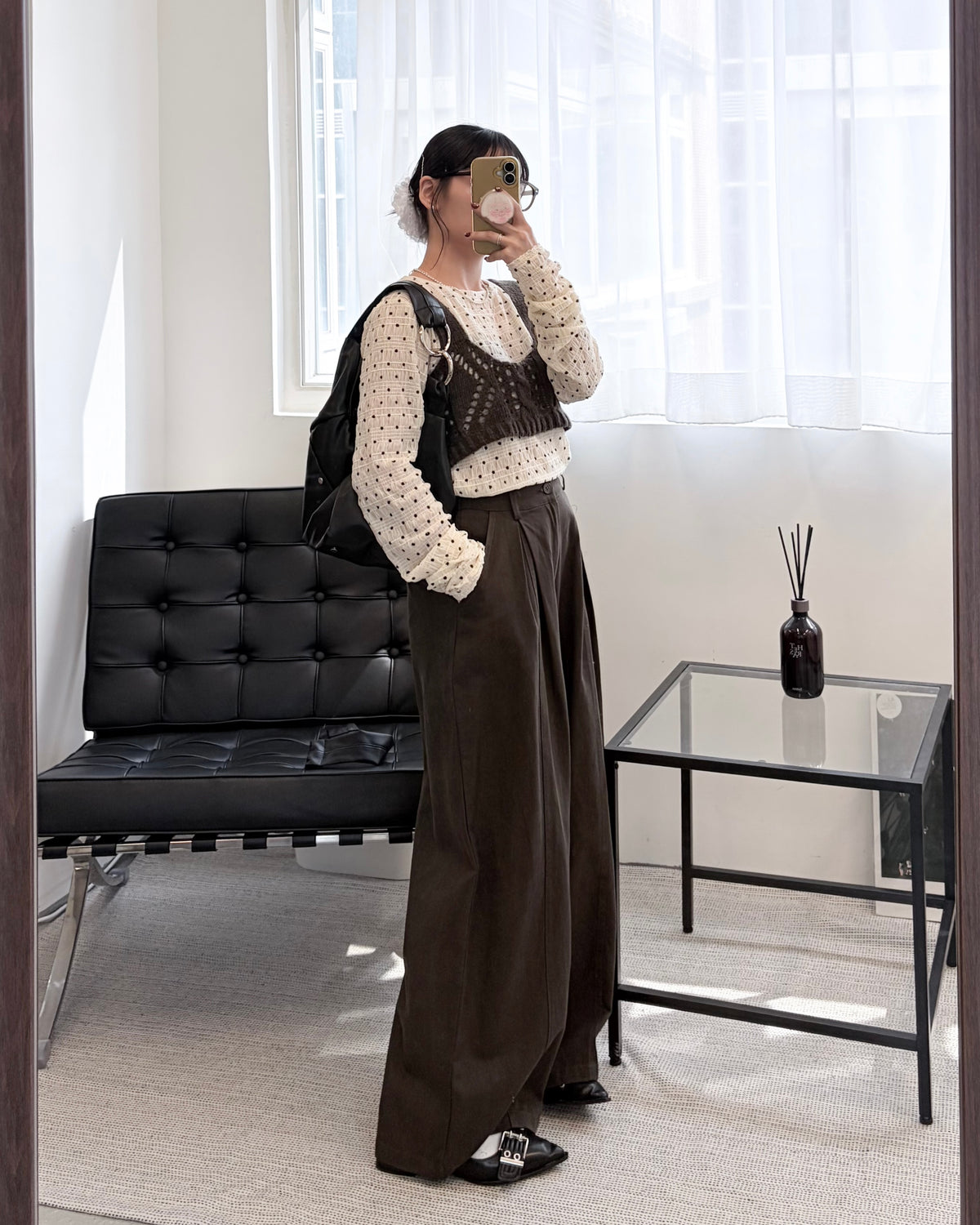 PT127- 小個子 Wade Pants | Ivory | Brown | Charcoal