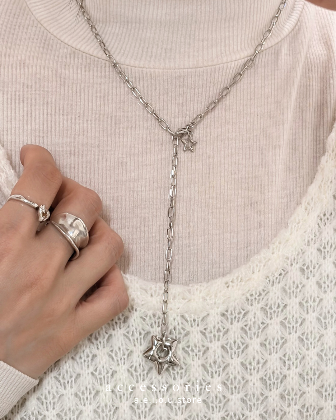 AC287- 活動星星長頸鏈