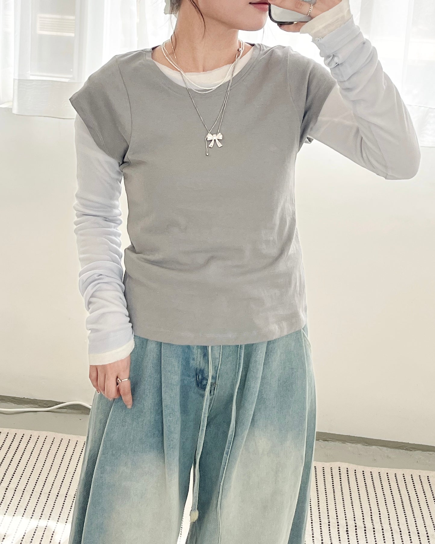 TP678- Short Sleeve Tee | Milk Tea | Brown | Grey | Navy | Black