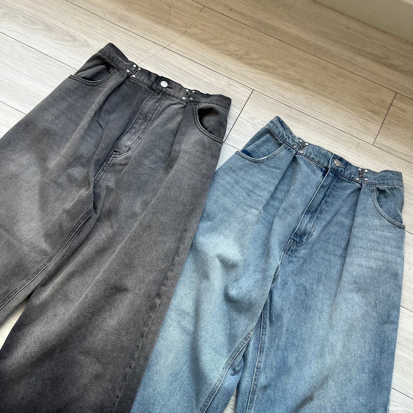 PT57-Denim Full-Length Pants | Blue | Black