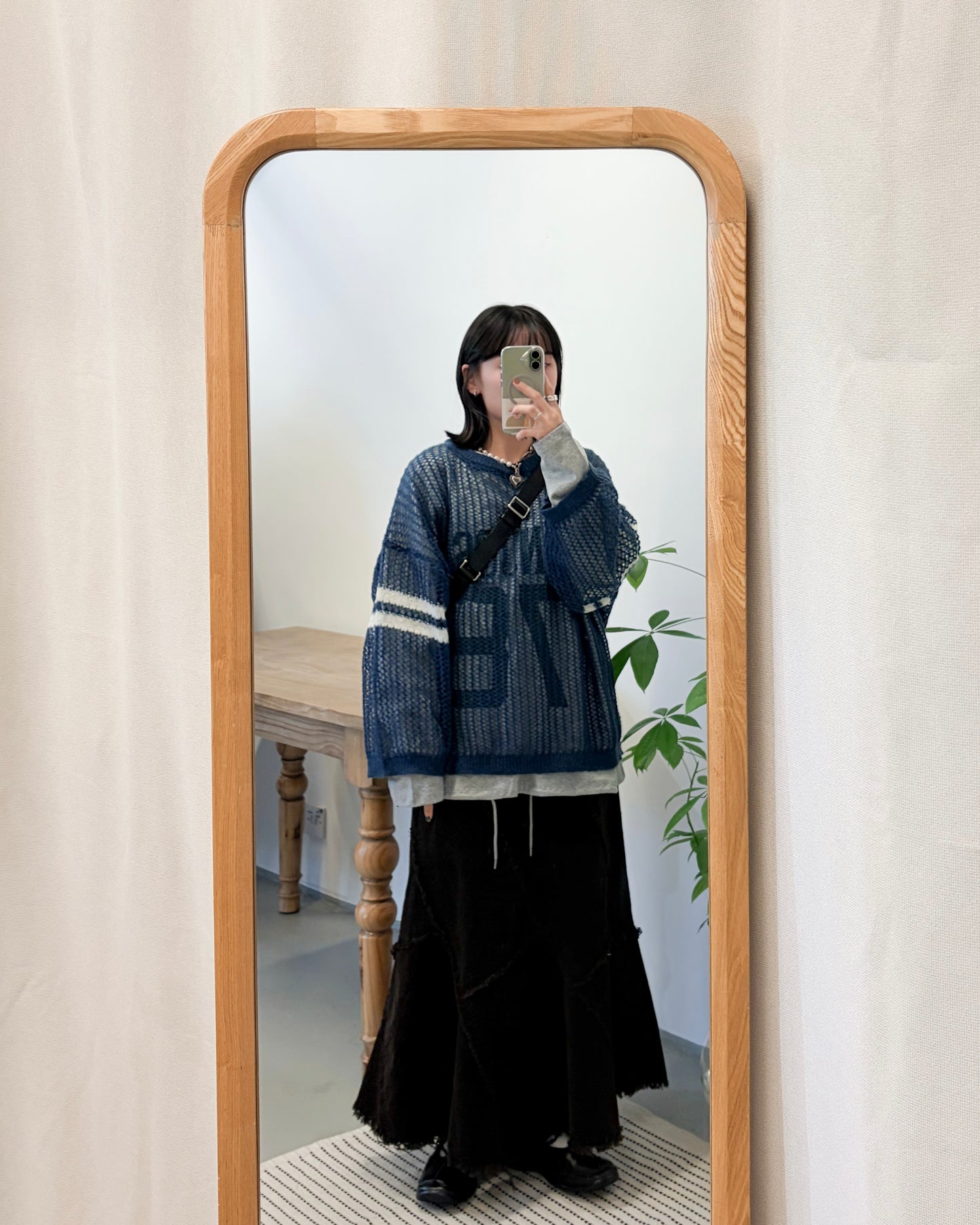 TP707- Printed Sweater x Knitwear Set | Ivory | Navy | Brown