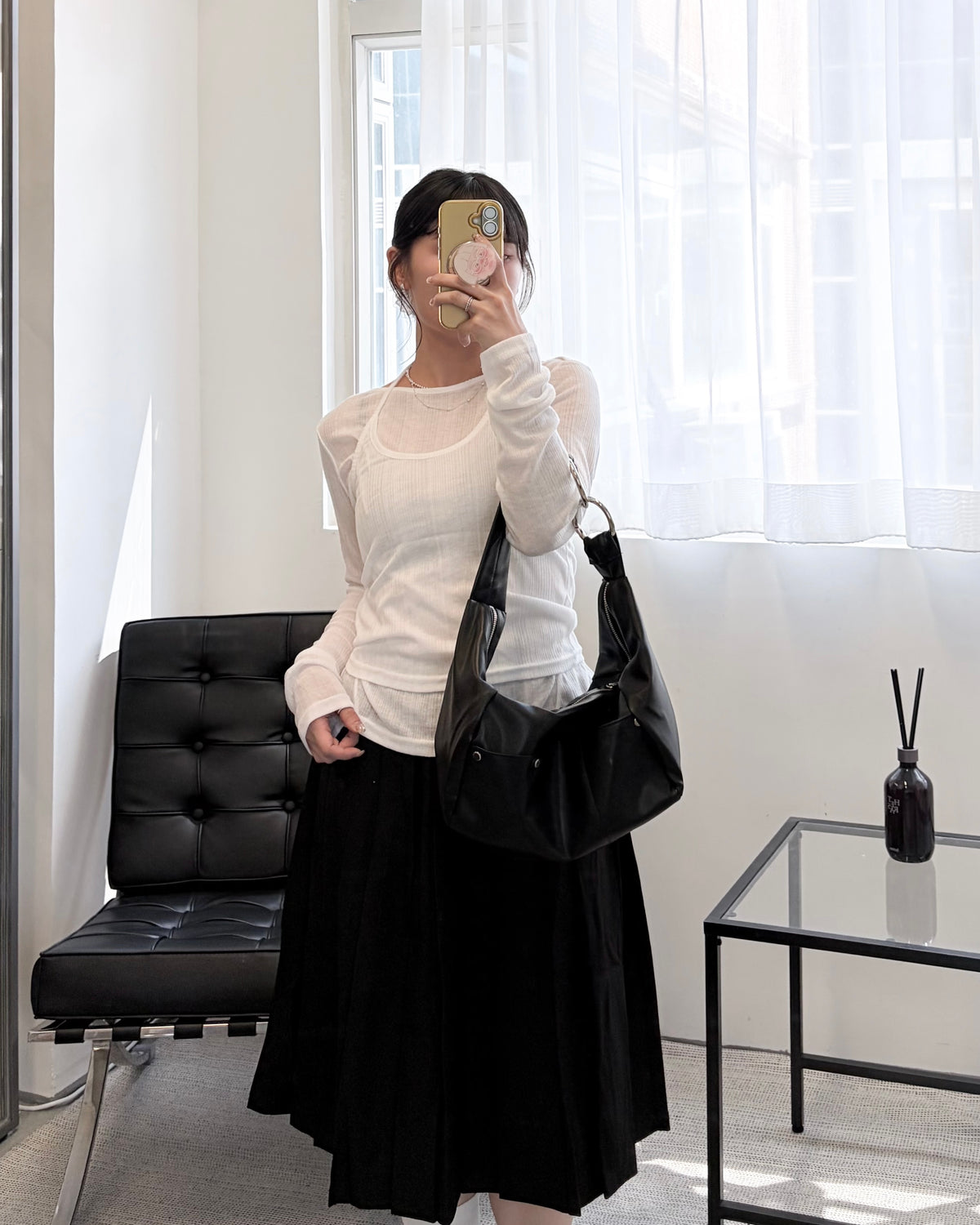 TP839- U Neck Set Top | White | Purple | Light Green