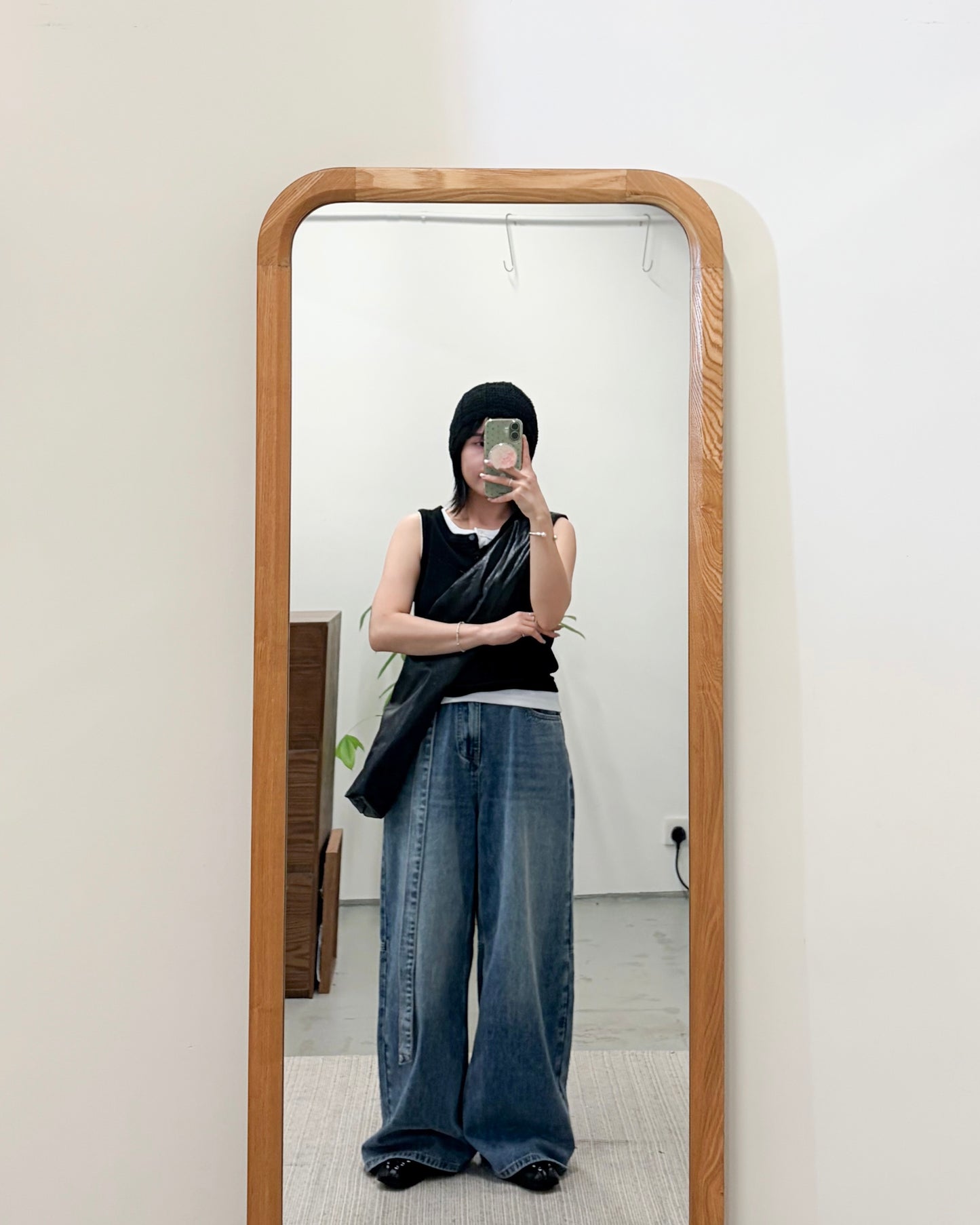 TP756- Button Vest | White | Blue | Black