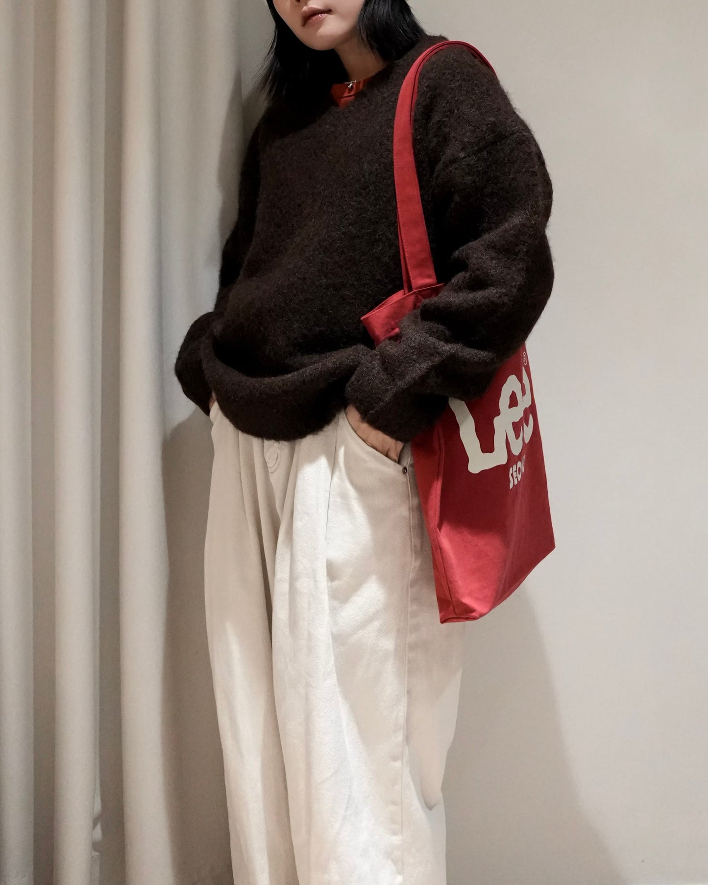 TP703- 挺身淨色Tee | White | Orange Red